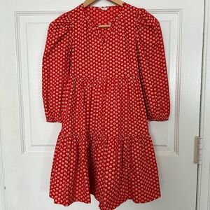 Crewcuts Dress Size 8, J.Crew Girls Red Floral Cotton